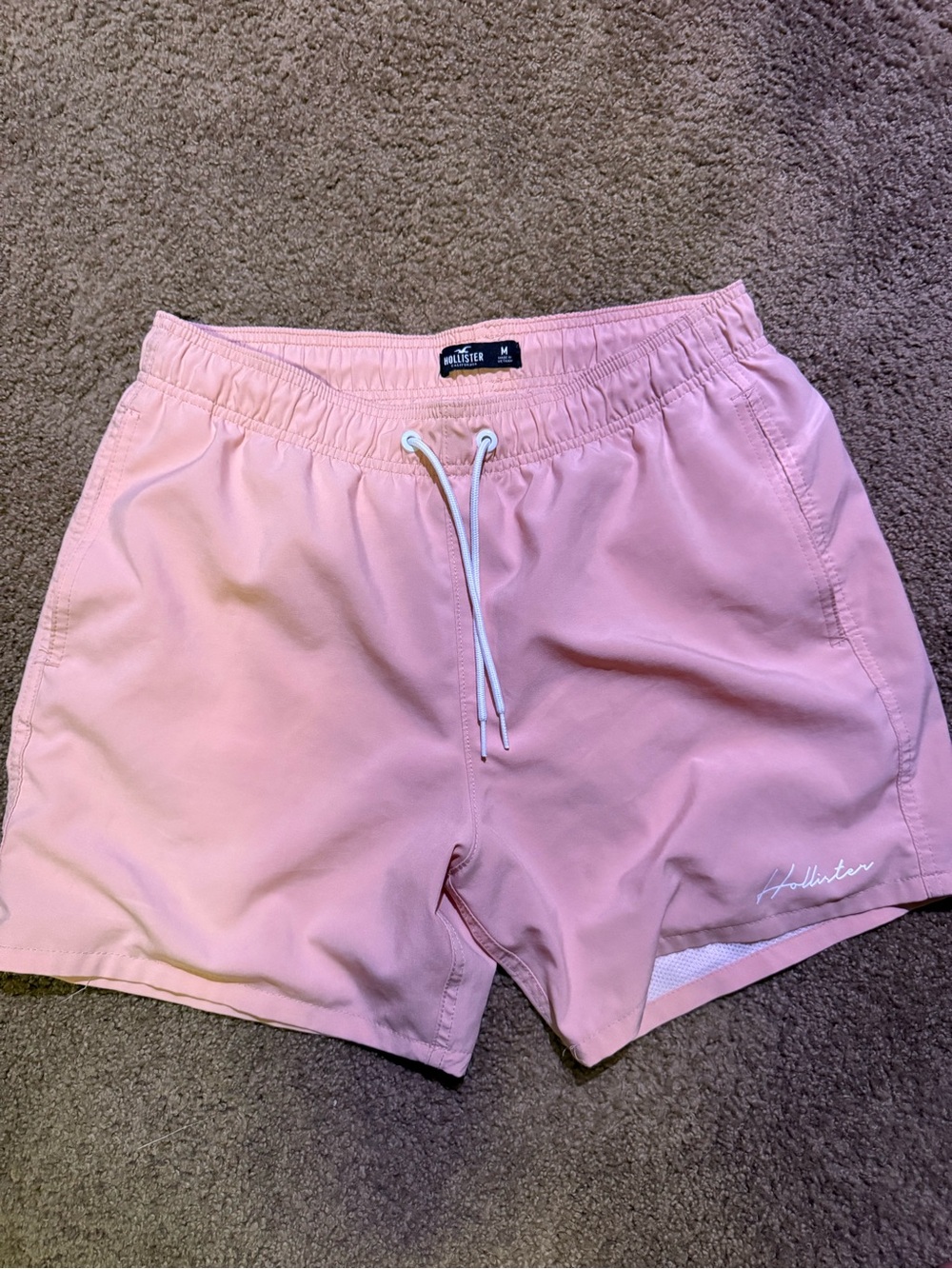 Hollister men’s Light Pink Drawstring Casual Shorts